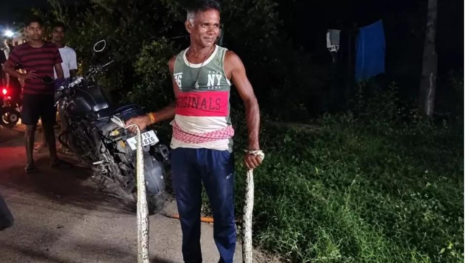 Nearly 10-Foot Python Rescued In Odisha