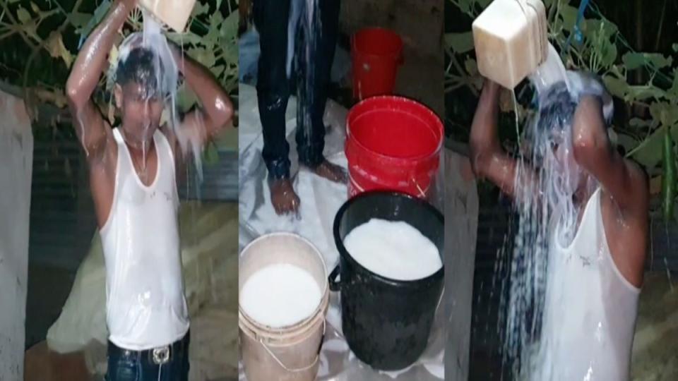 Assam man bathes in 40 litres of milk to celebrate divorce