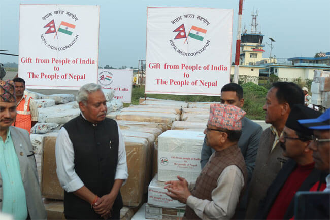neighbourhoodfirstpolicy:indiasendsmedicinesandreliefmaterialstoquakehitnepal