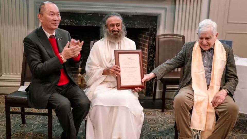 Gurudev Ravi Shankar honoured with 2025 World Leader for Peace, Security 