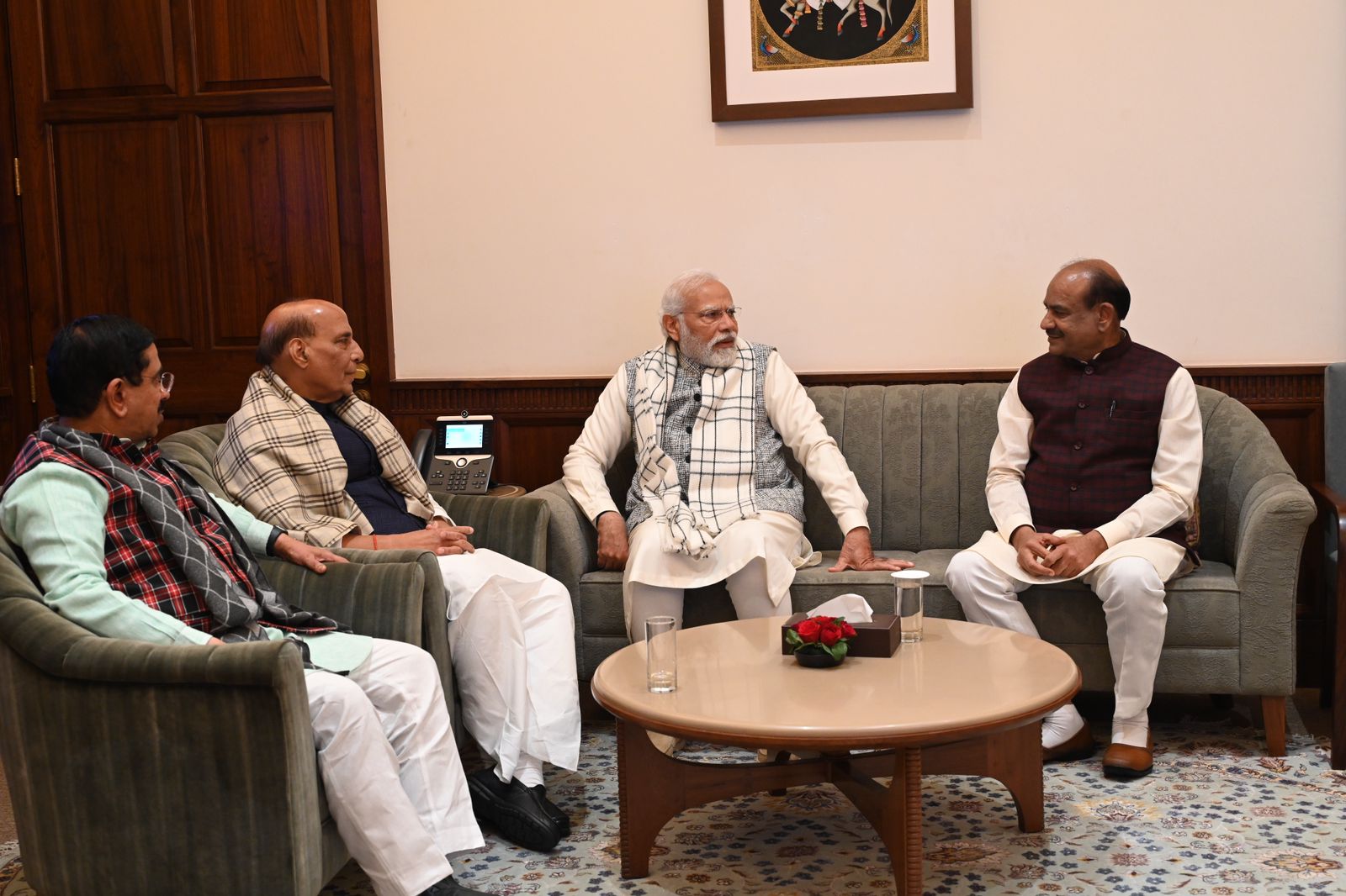 pmmodimeetslsspeakerombirlaafterloksabhaadjournedsinedie