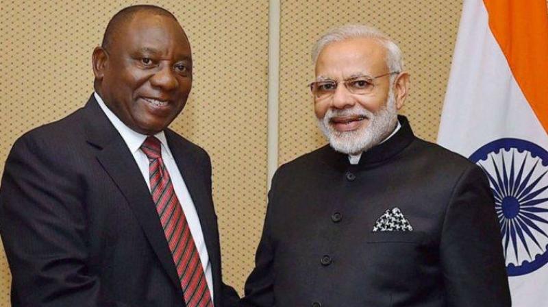 primeministermodidiscussescooperationinbricswithsouthafricanpresidentcyrilramaphosaduringtelephoneconversation
