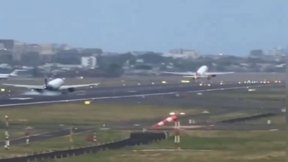 2flightscomedangerouslycloseonrunwayatmumbaiairport
