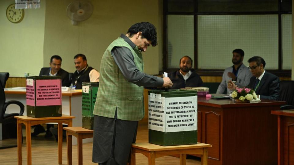 Voting For Four RajyaSabha Seats Begins In Jammu And Kashmir