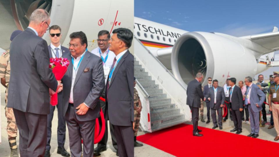 German Chancellor Friedrich Merz Arrives In Bengaluru