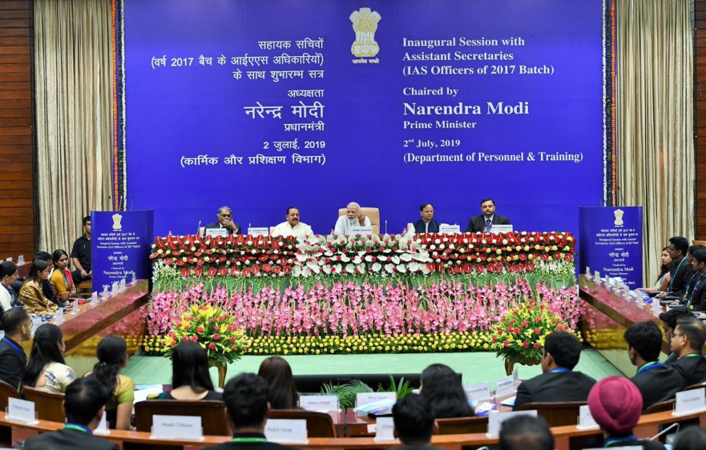 pmmodiinteractswithabout160youngiasofficers
