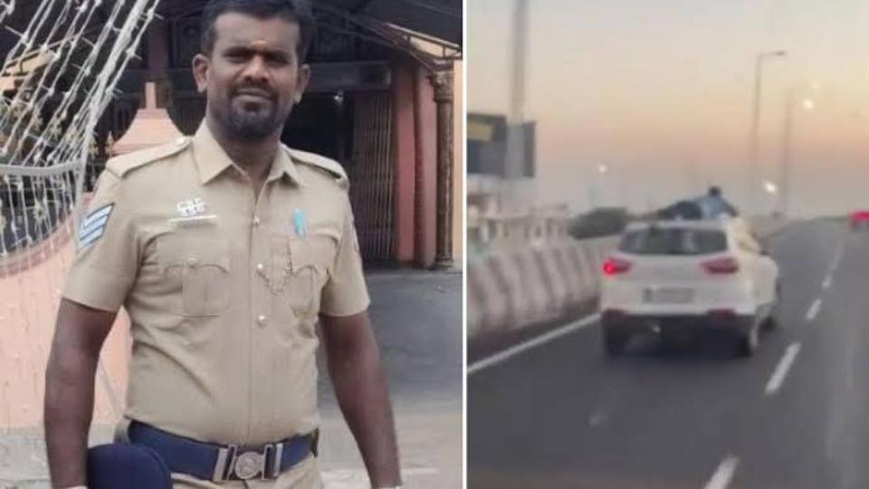 TN Cop Rides Moving Car as 40-Km Chase Ends in Smugglers Arrest