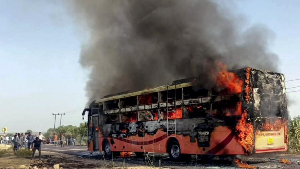 BMTC Bus Catches Fire in Bengaluru, No Casualties