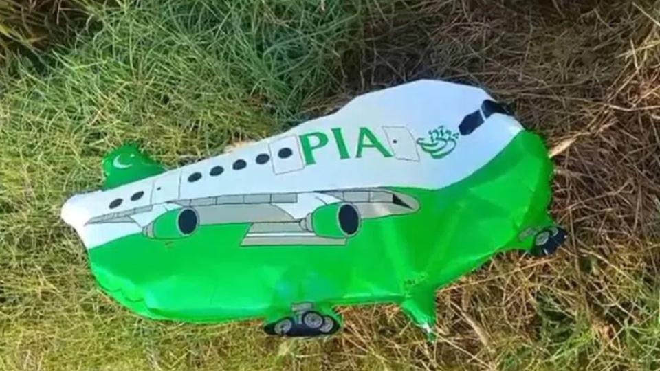 Pakistan International Airlines logo ballon recovered in Rajasthan