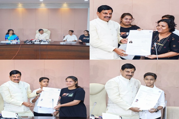 madhyapradeshcmdrmohanyadavhandedoverindiancitizenshipcertificatestothreeapplicants