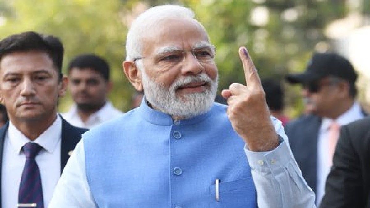 PM Modi casts vote in Ahmedabad