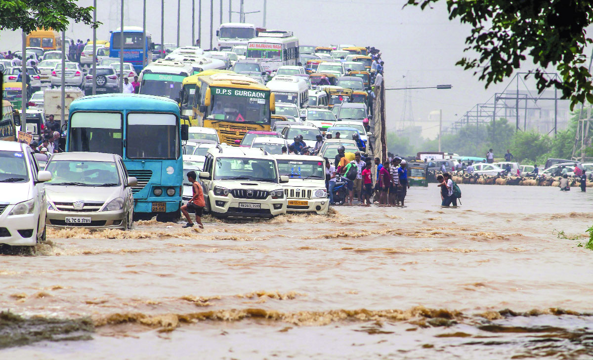 Heavy rain brings Gurugram to a standstill