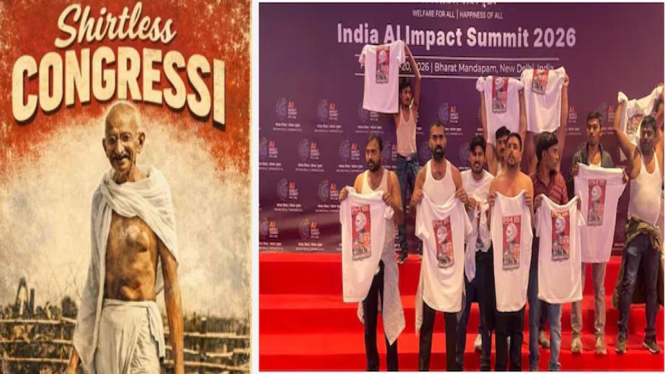 Youth Congress defends shirtless protest with Gandhi imagery 