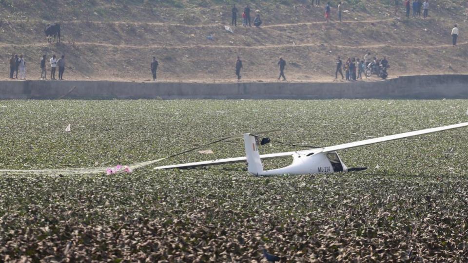 IAF Training Aircraft Crashes into Pond in Prayagraj