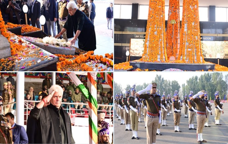 jklgmanojsinhapaystributestomartyredpersonnelofpoliceandcapfsatmartyrs’memorial