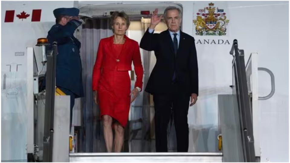 Canada PM Mark Carney and Diana Fox Carney arrive in India 