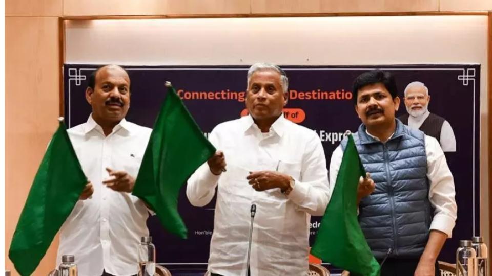 Union Minister Flags Off Tirupati-Sainagar Shirdi Express