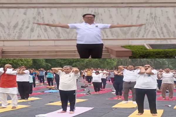 delhiministersofficialsleadinternationaldayofyogacelebrationsacrossthecapital