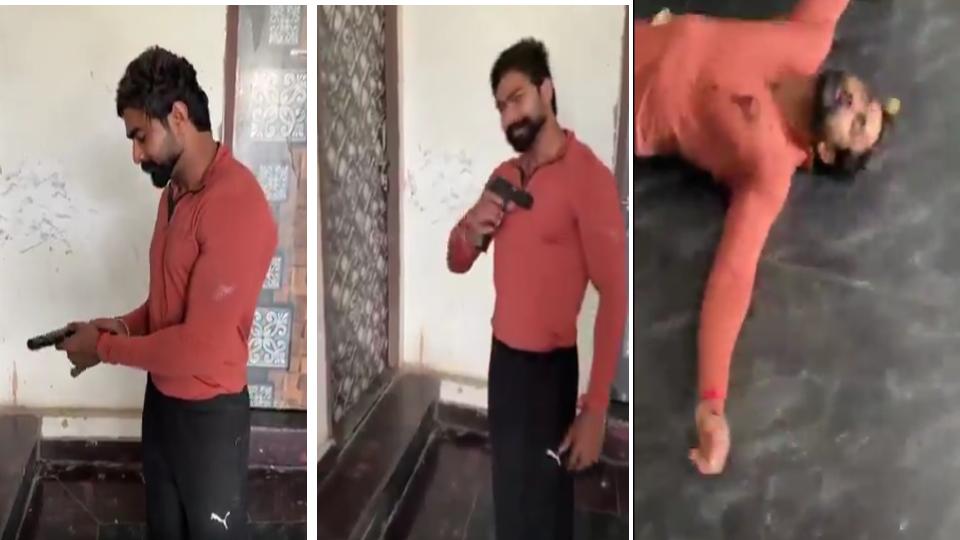 Video of man shoots self while loading pistol in Delhi, Friend records