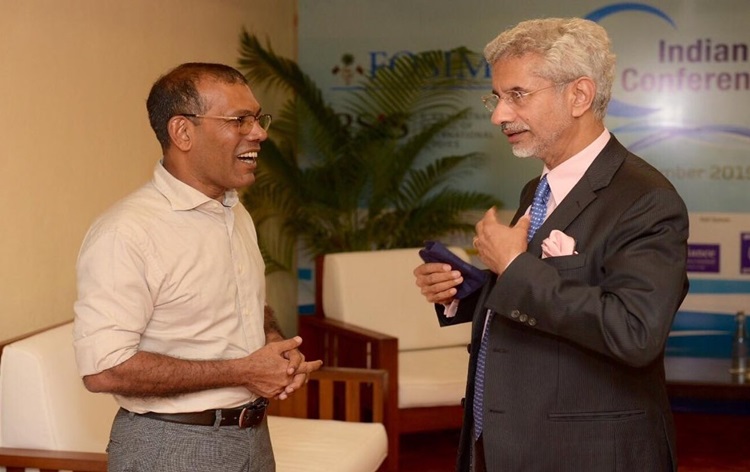 eamjaishankarmeetsspeakerofmaldivesparliamentmohamednasheed
