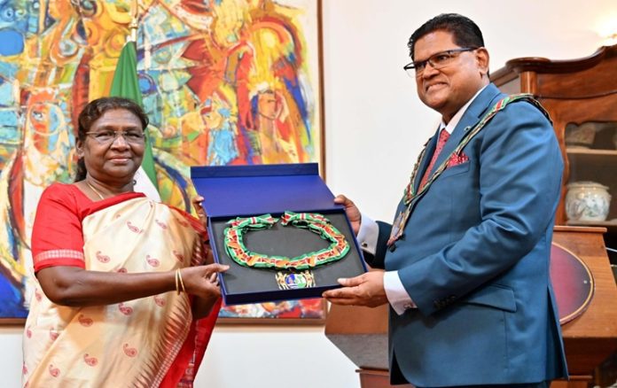 President Droupadi Murmu conferred with highest civilian honour of Suriname