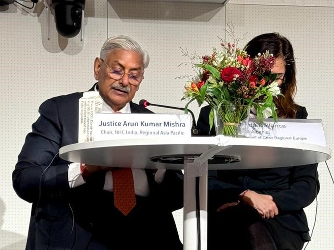 NHRC Chairperson Justice Arun Mishra addresses 14th International Conference of NHRIs at Copenhagen, Denmark