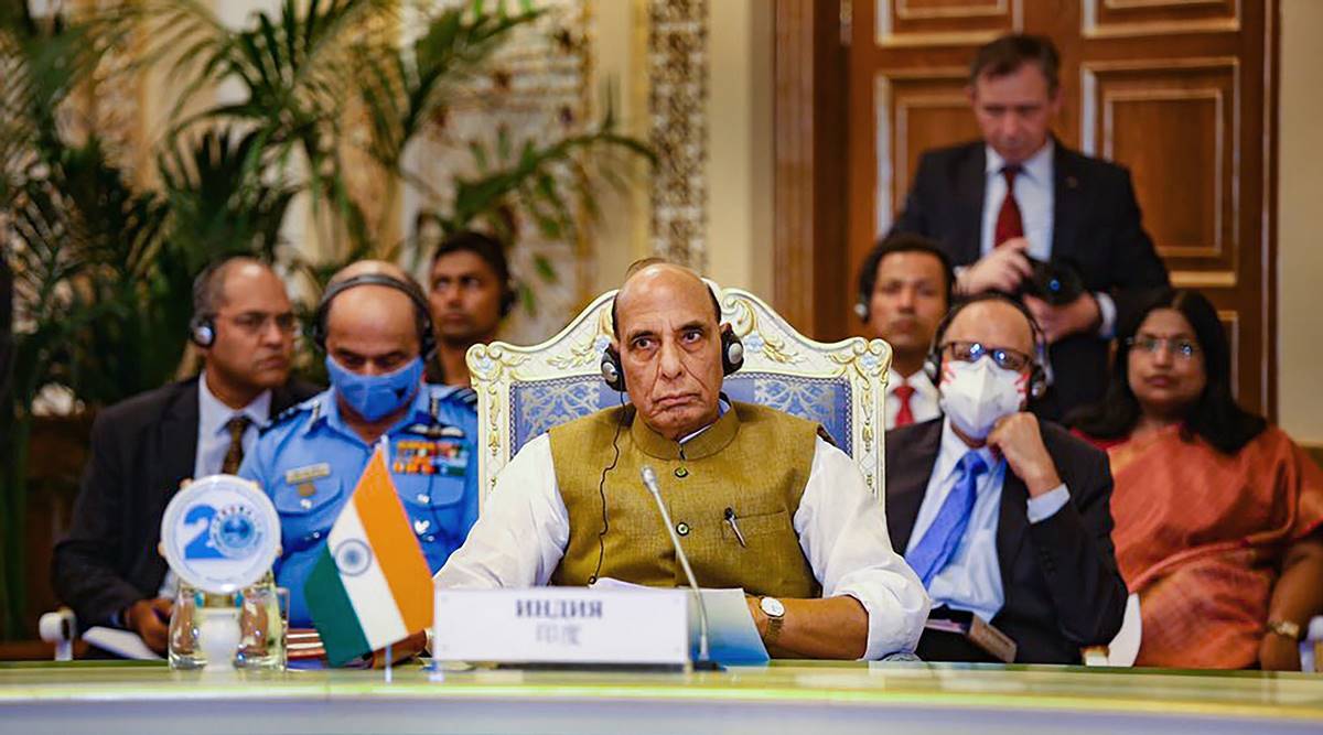 rajnathsinghattendsscodefenceministersmeetingintajikistan