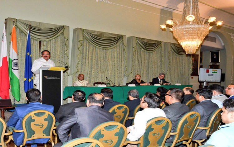 vicepresidentmvenkaiahnaiduinvitesthebusinesscommunityofmaltatoinvestinindia