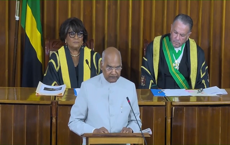 Prez Kovind addresses joint sitting of both houses of Jamaican parliament