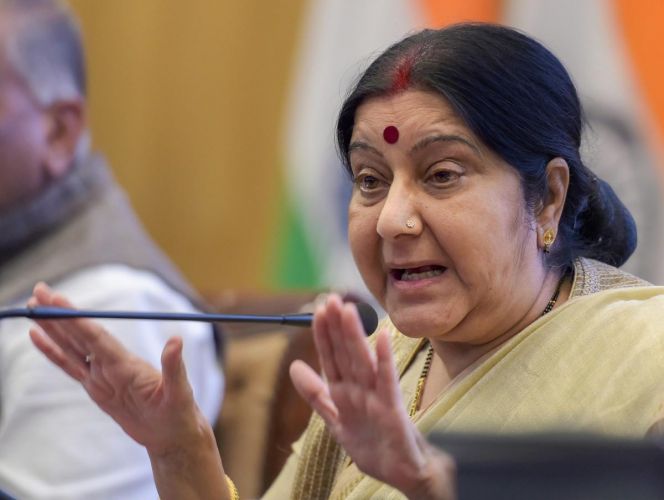 gandhimandelagavehopetopeoplefacingdiscrimination:sushmaswaraj