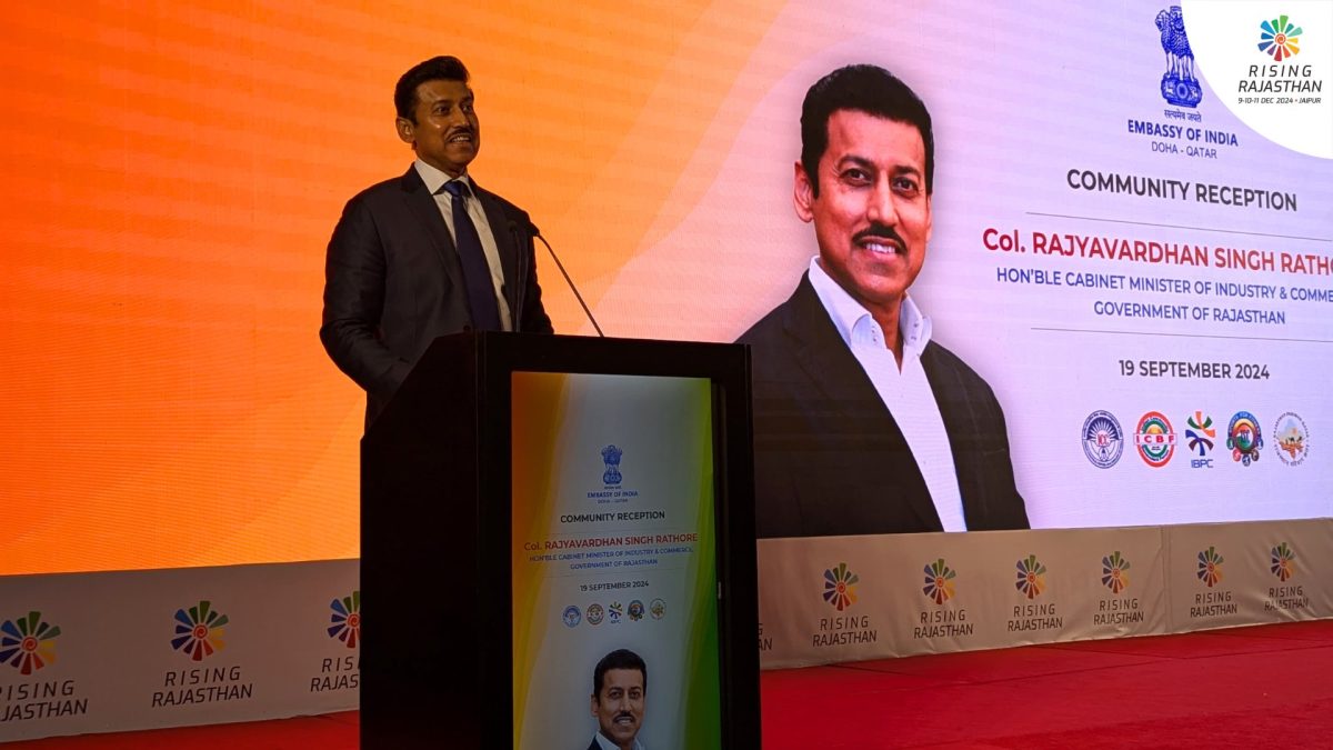 rajasthanministercolrajyavardhanrathoreleadsinvestors’roadshowinqatar