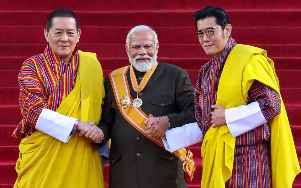 pmmodibecomes1stforeignheadtobebestowedwithbhutan’shighestcivilianawardorderofthedrukgyalpo