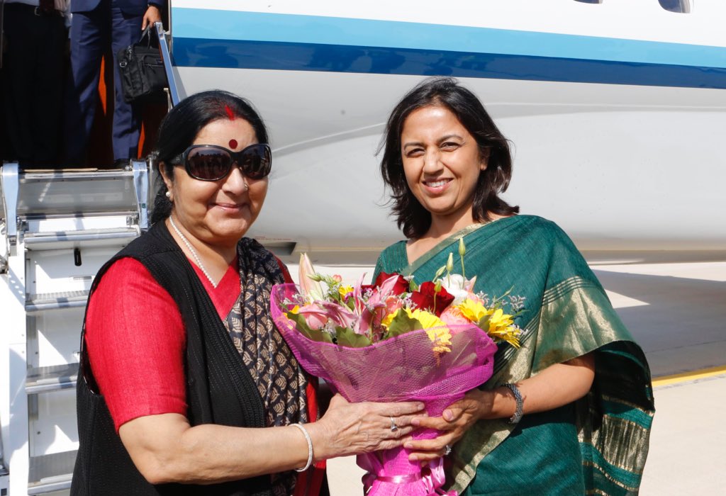 eamsushmaswarajreachesromeaspartoffoureuropeannationstour