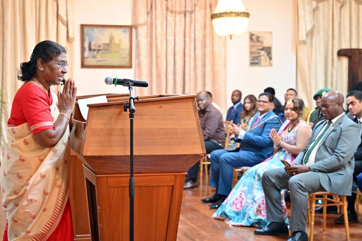 President Droupadi Murmu addresses Indian diaspora in Paramaribo, Suriname